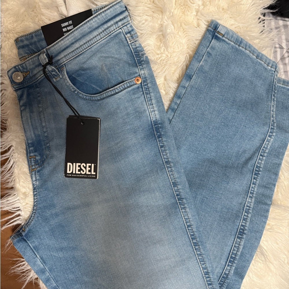 Diesel Women's Straight Leg Jeans in Light Blue